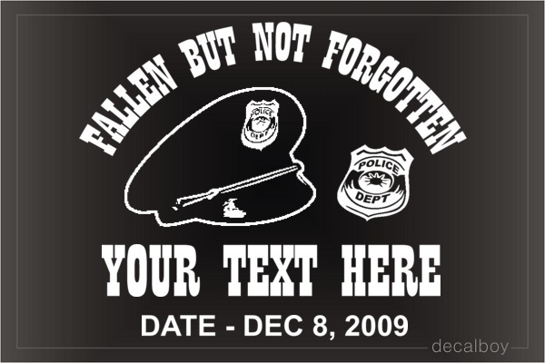 Lakewood Police Memorial Car Decal