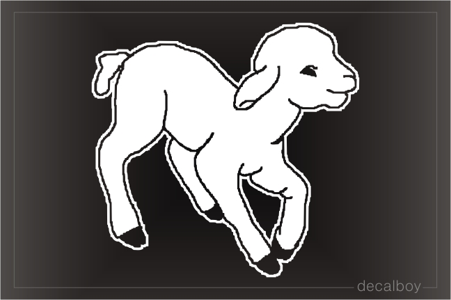 Lamb Window Decal