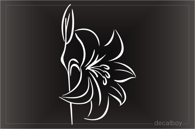 Lili Flowers Leaves Decal