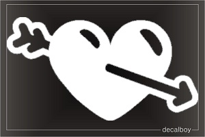 Love Heart Arrow Car Window Decal