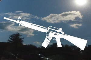 M 16 Rifles Car Decal