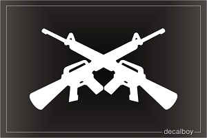 Crossing M16s Car Decal