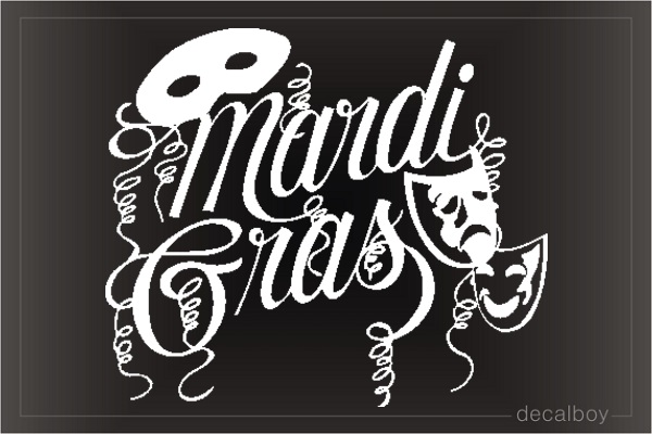 Mardi Gras Car Decal