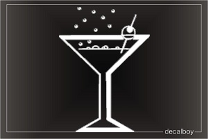 Martini Glass Car Decal