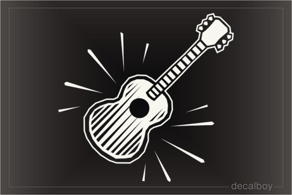 Guitar Car Decal