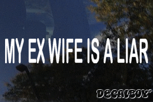 My Ex Wife Is A Liar Vinyl Die-cut Decal