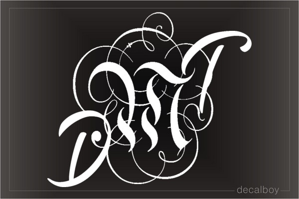 Monogram Deco Vinyl Die-cut Decal