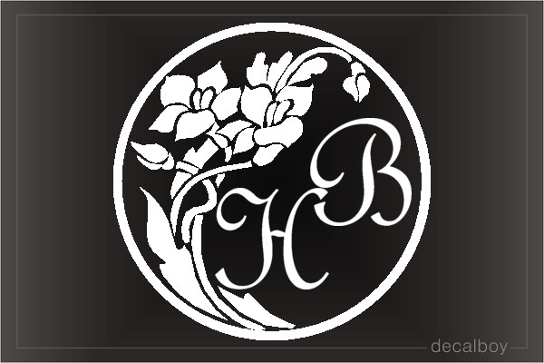 Monogram Flourishes Circle Decal