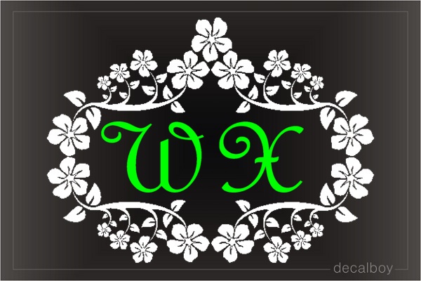 Monogram Swirling Frame Die-cut Decal