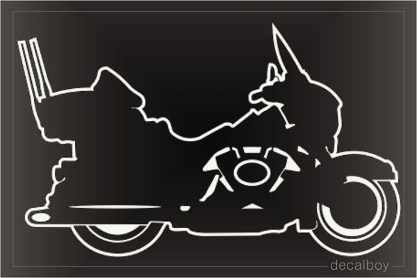 Motorcycle 1555 Window Decal