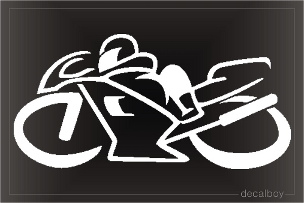 Motorcycle Track Racing Window Decal