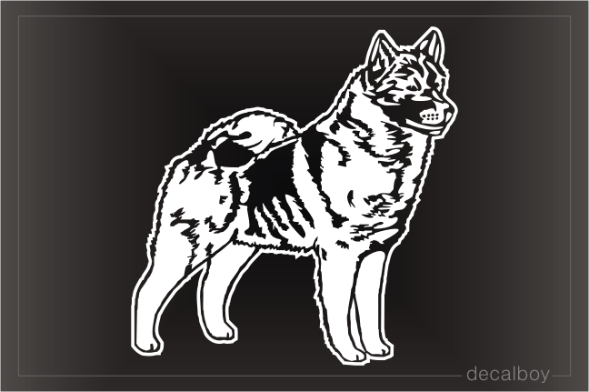 Norwegian Elkhound Car Window Decal
