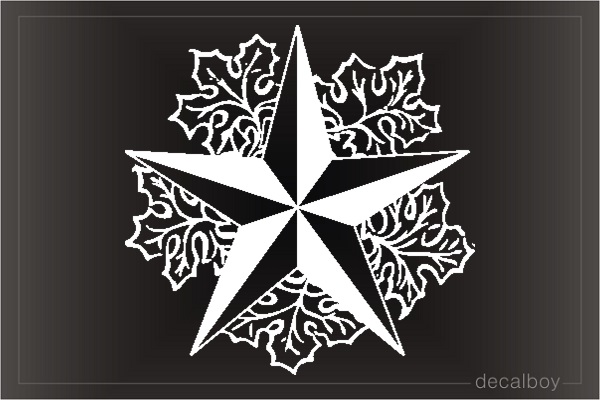 Nautical Star Leaf Car Decal