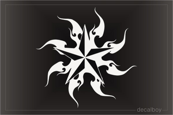 Nautical Star Tattoo Car Decal