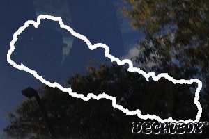 Nepal Map Car Decal