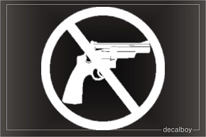No Guns Car Decal