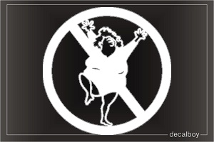 No Fat Chicks Car Decal