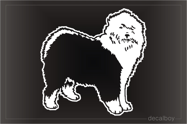 Old English Sheepdog Car Window Decal