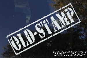 Old Stamper Font Decal