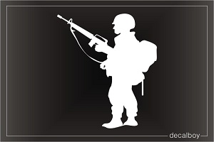 Army Soldier Car Window Decal