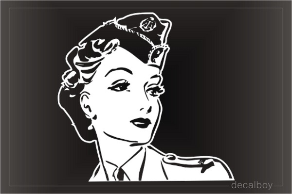 Army Girl Car Window Decal