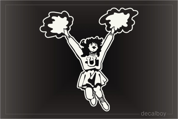 Cheerleader Clipart Car Window Decal