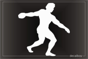 Discus Throw Car Window Decal