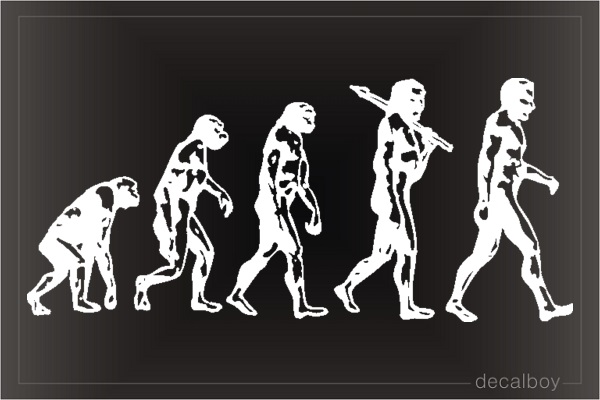 Evolution Of Man Car Window Decal