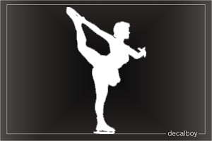 Iceskater Artistic Silhouette Window Decal