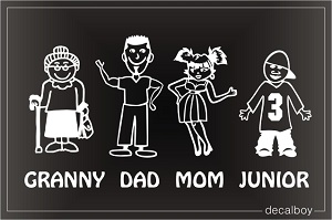 Family Granny Window Custom Decal