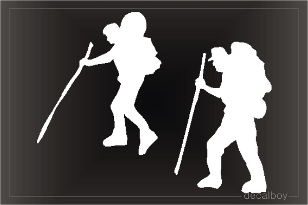 Hikers Car Window Decal