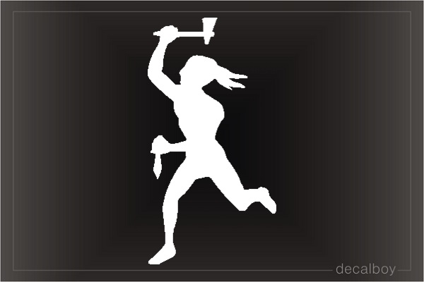 Indian Running Car Window Decal