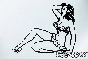 Pinup Girl Car Window Decal