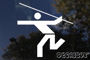 Olympics Javelin Throwing Window Decal