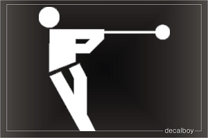Olympics Shotput Athlete Window Decal