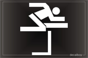 Olympics Track Field Window Decal