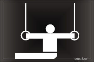 Gymnast Rings Window Decal