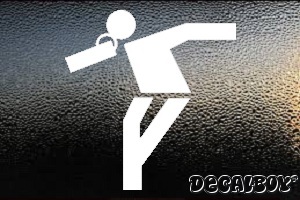 Shot Put Athlete Window Decal