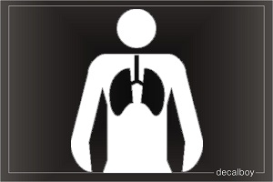 Lungs Medical Car Window Decal