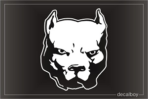 Pitbull Face Car Window Decal