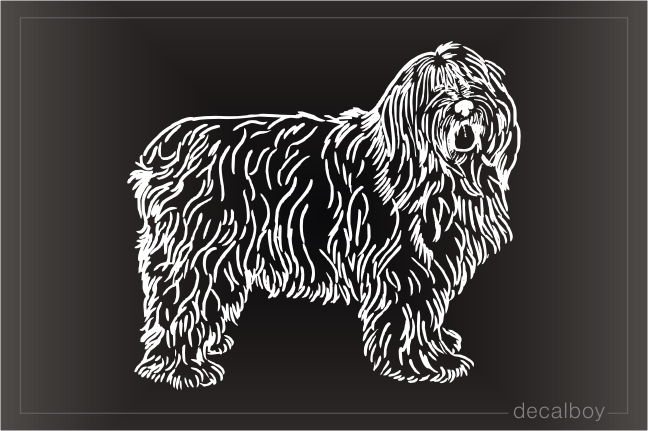 Polish Lowland Sheepdog Car Window Decal
