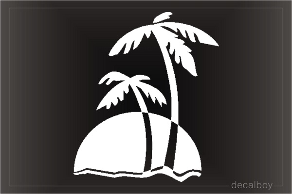 Palm Tree Sunset Car Window Decal