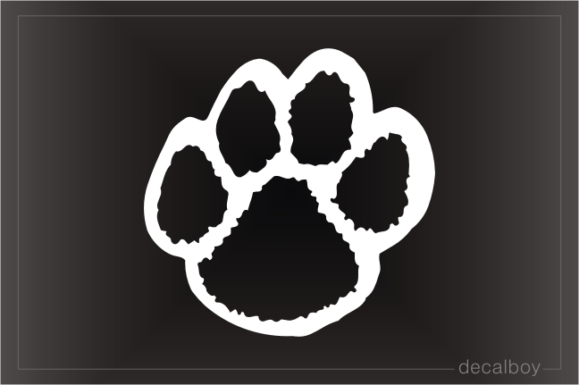 Paw Dog Print Car Window Decal