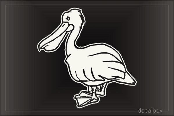 American White Pelican Window Decal