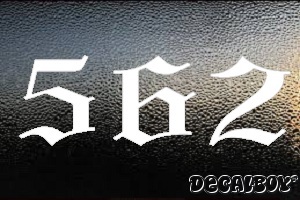 Area Code 562 Car Decal