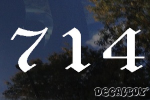 Area Code 714 Car Decal