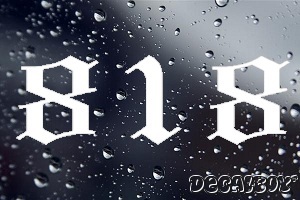 Area Code 818 Car Decal