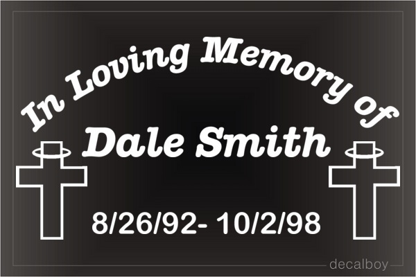 In Loving Memory 5 Car Decal