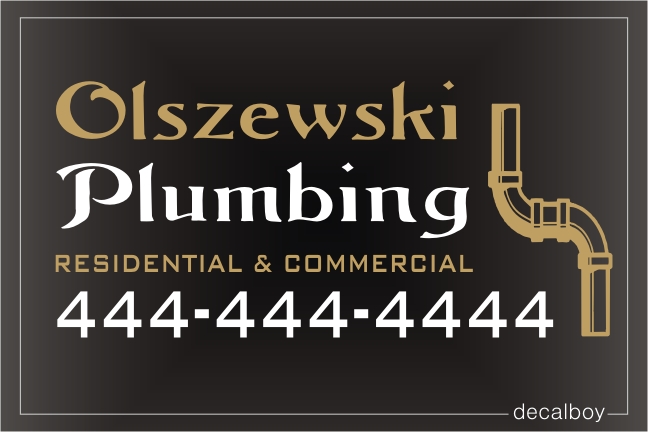 Plumbing SignDecal