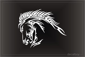 Polynesian Horse Head Decal